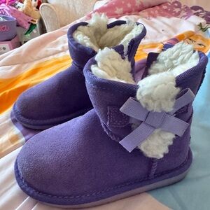 KOOLABURRA Purple Fleece-Lined Boots with Bow